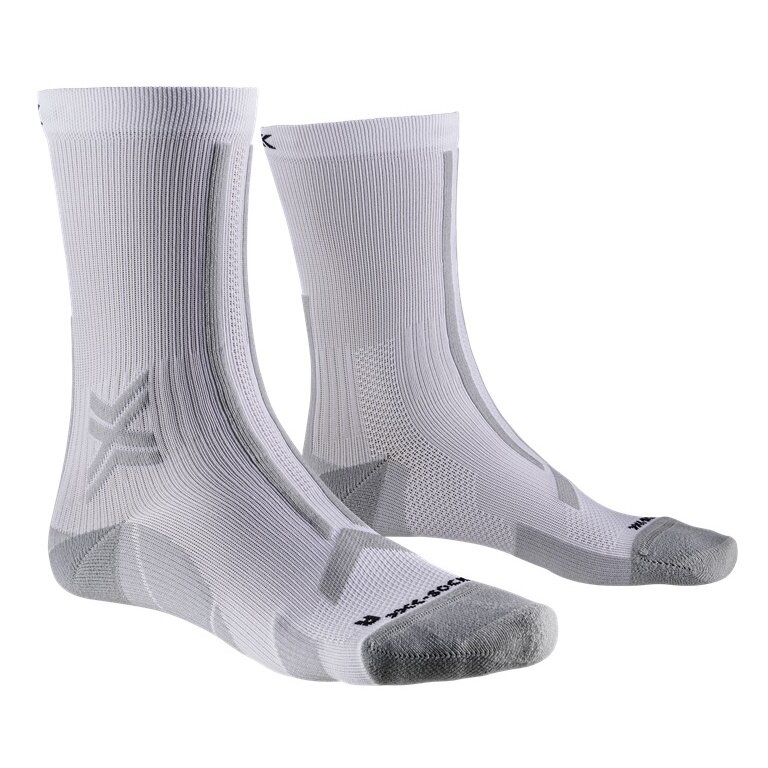 X-Socks Laufsocke Trailrun Discover Crew (für Traillaufe) weiss/grau Herren - 1 Paar
