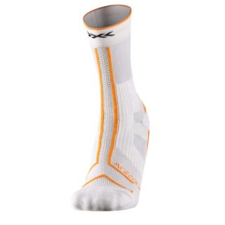 X-Socks Laufsocke Trailrun Terraskin Expert Crew weiss/orange Herren - 1 Paar
