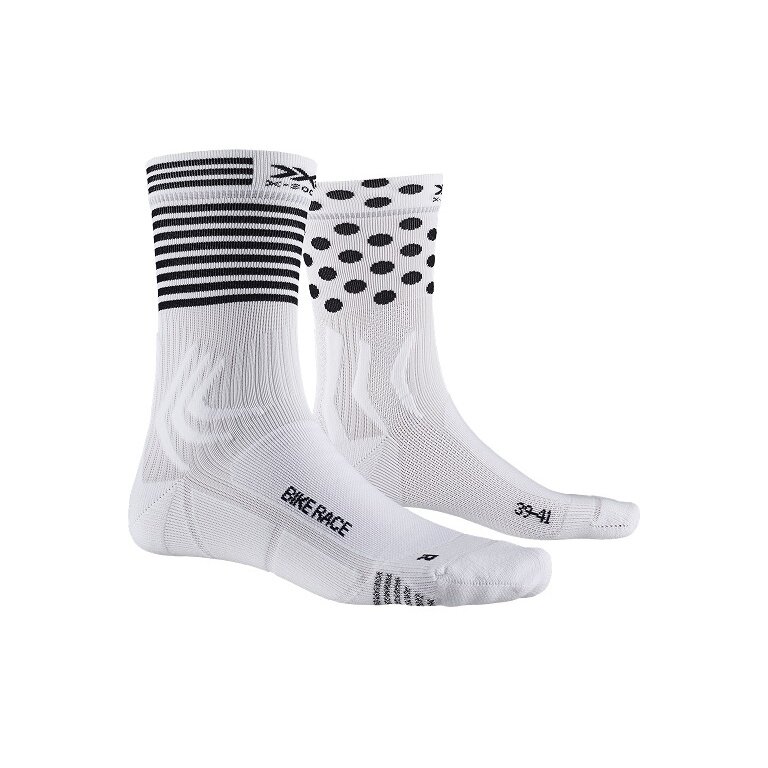 X-Socks Radsocke Bike Race 4.0 weiss/schwarz Herren - 1 Paar