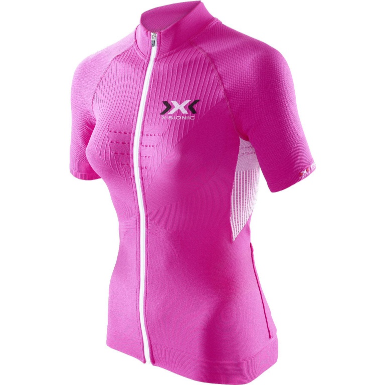 X-Bionic Bike The Trick Short Sleeve Full Zip pink Damen