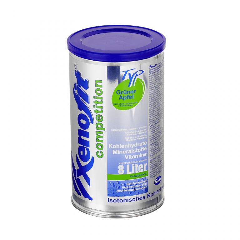 Xenofit Competiton (Isotonisches Kohlenhydrat-Elektrolyt-Getränk mit B-Vitaminen + Vitamin C) Grüner Apfel 672g Dose