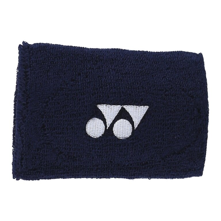 Yonex Schweissband Handgelenk Yonex Logo Mitte 10x8cm dunkel navyblau 1er