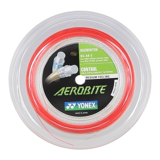 Yonex Badmintonsaite Aerobite Hybrid 0.61/0.67 weiss/rot 200m Rolle