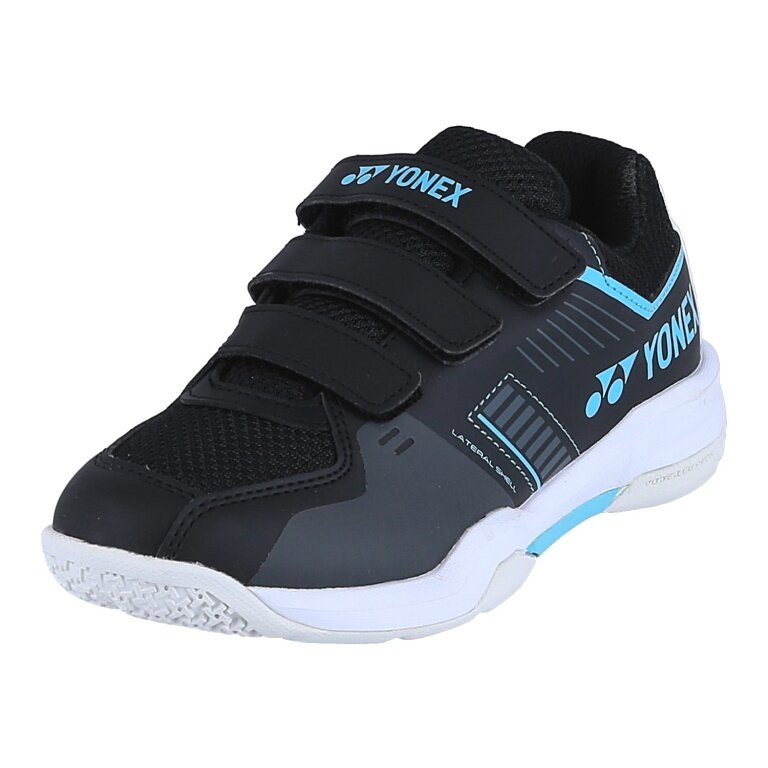 Yonex Badmintonschuhe Strider Flow 2025 (Klettverschluss) schwarz/blau Kinder