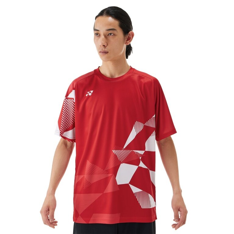 Yonex Sport-Tshirt Practice Graphic 16744 (100% Polyester) 2025 rot Herren