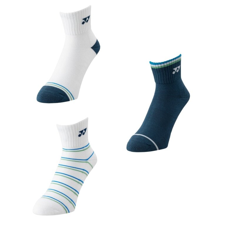 Yonex Sportsocken Quarter 19236 2025 blau/weiss Herren - 3 Paar