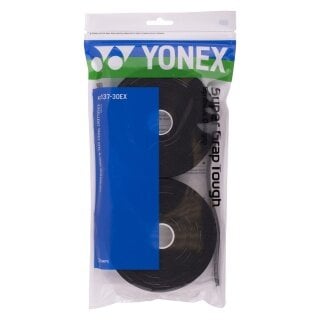 Yonex Overgrip Super Grap Tough 0.65mm schwarz 30er Clip-Beutel