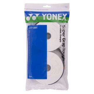Yonex Overgrip Super Grap Tough 0.65mm weiss 30er Clip-Beutel