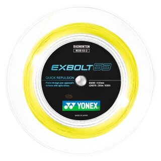 Yonex Badmintonsaite Exbolt 63 (Kontrolle) gelb 200m Rolle