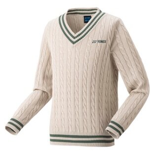 Yonex Sweater Pullover mit V-Ausschnitt beige Jungen