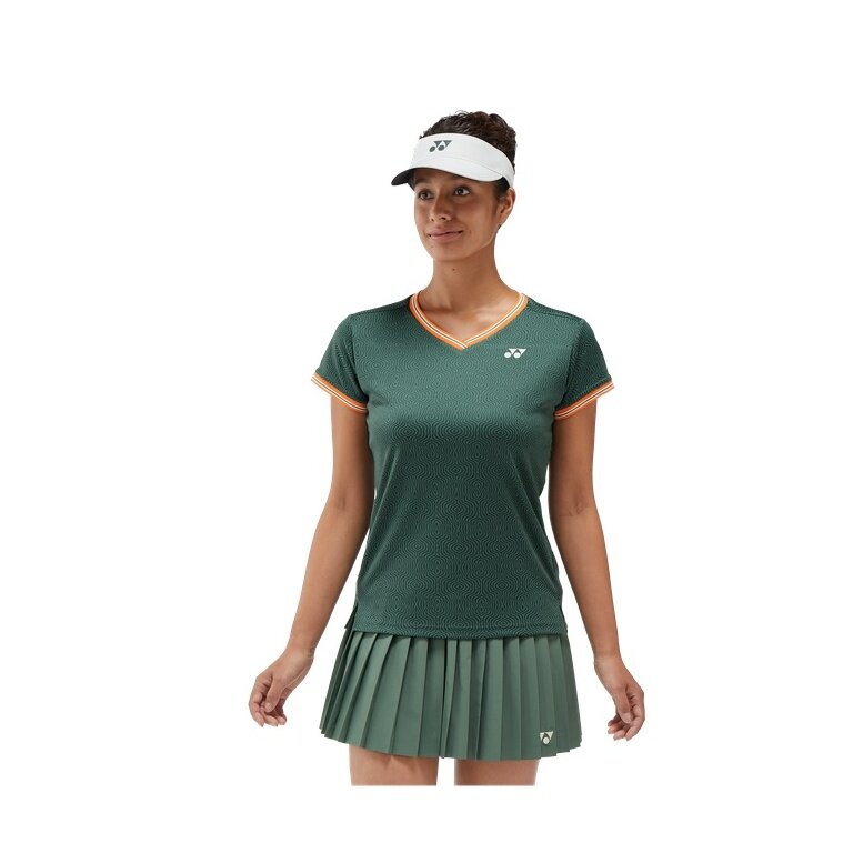 Yonex Tennis-Shirt Crew Neck French Open (Roland Garros) 2024 olivegrün Damen