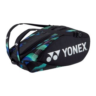 Yonex Racketbag Pro Racquet 2023 (Schlägertasche, 3 Hauptfächer, Thermofach) schwarz/grün 12er