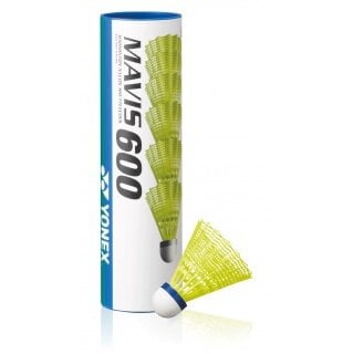 Yonex Badmintonbälle Mavis 600 Nylon gelb Dose <b>10x6er im Karton </b>