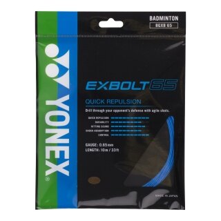Yonex Badmintonsaite Exbolt 65 (Kontrolle) blau 10m Set
