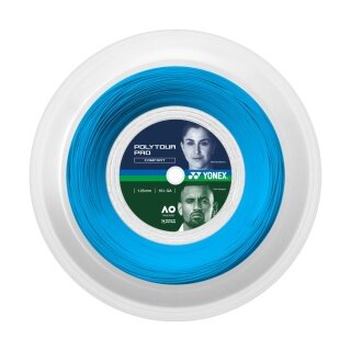 Yonex Tennissaite Poly Tour Pro (Haltbarkeit+Touch) blau 200m Rolle