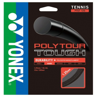 Besaitung mit Tennissaite Yonex Poly Tour Tough 1.25 (Haltbarkeit) schwarz