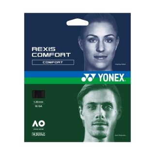 Yonex Tennissaite Rexis Comfort (Power+Komfort) schwarz 12m Set