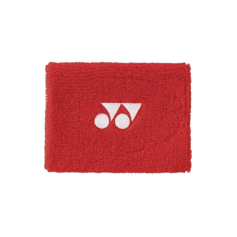 Yonex Schweissband Handgelenk Yonex Logo Mitte 10x8cm rot 1er
