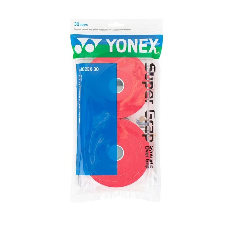 Yonex Overgrip Wet Super Grap 0.6mm (Komfort/glatt/leicht haftend) weinrot 30er Clip-Beutel