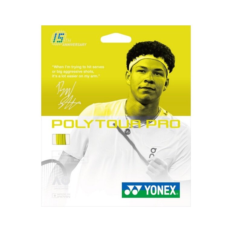 Yonex Tennissaite Poly Tour Pro Limited Edition 1.25 (Haltbarkeit+Touch) gelb 12m Set