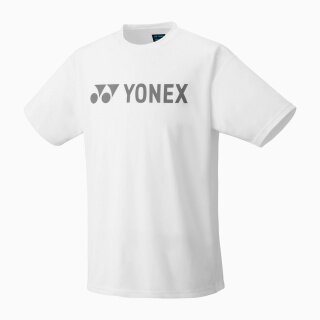 Yonex Sport-Tshirt Practice YJ0046 Big Logo (100% Polyester) 2025 weiss Jungen