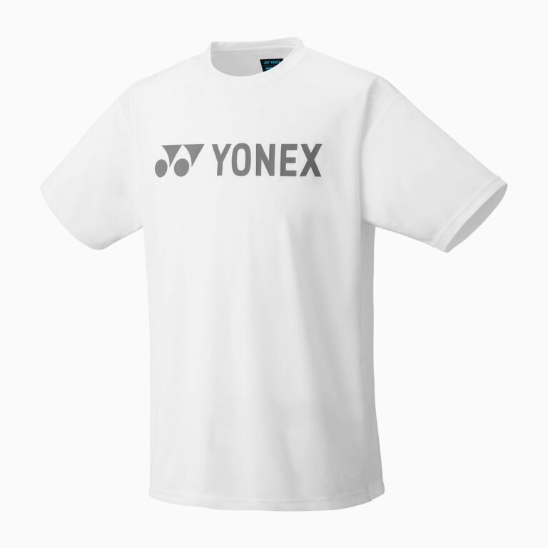 Yonex Sport-Tshirt Practice YJ0046 Big Logo (100% Polyester) 2025 weiss Jungen