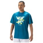 Yonex Sport-Tshirt Graphic Practice YM0043 (100% Polyester) 2025 blaugrün Herren