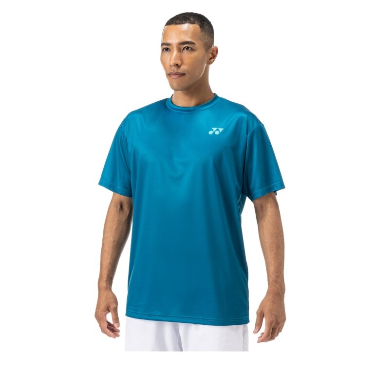 Yonex Trainings-Tshirt Practice Small Logo YM0045 (100% Polyester) 2024 blaugrün Herren