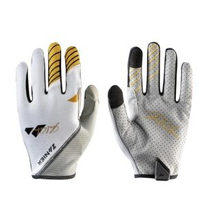 Zanier Fahrrad Handschuhe Shredder weiss/grau/gelb - 1 Paar