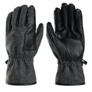 Zanier Handschuhe Austrian Loden Glove (Merinowolle, touchscreenfreundlich) anthrazitgrau - 1 Paar