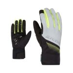 Ziener Fahrrad Winter-Handschuhe Dilip-Z AS® Touch (wasserdicht, winddicht) schwarz/grau/gelb - 1 Paar