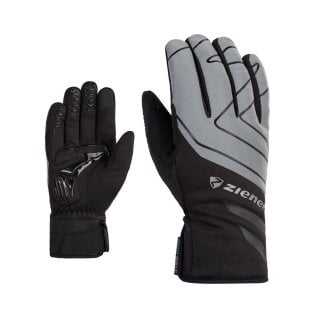 Ziener Winter Fahrrad-Handschuh Daly AS® Touch (wasserdicht, gepolsterte Innenhand ) schwarz/grau - 1 Paar