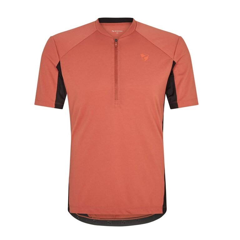 Ziener Fahrrad-Shirt Nadex (Front-Reißverschluss, Mesheinsätze, schnelltrocknend) orange Herren