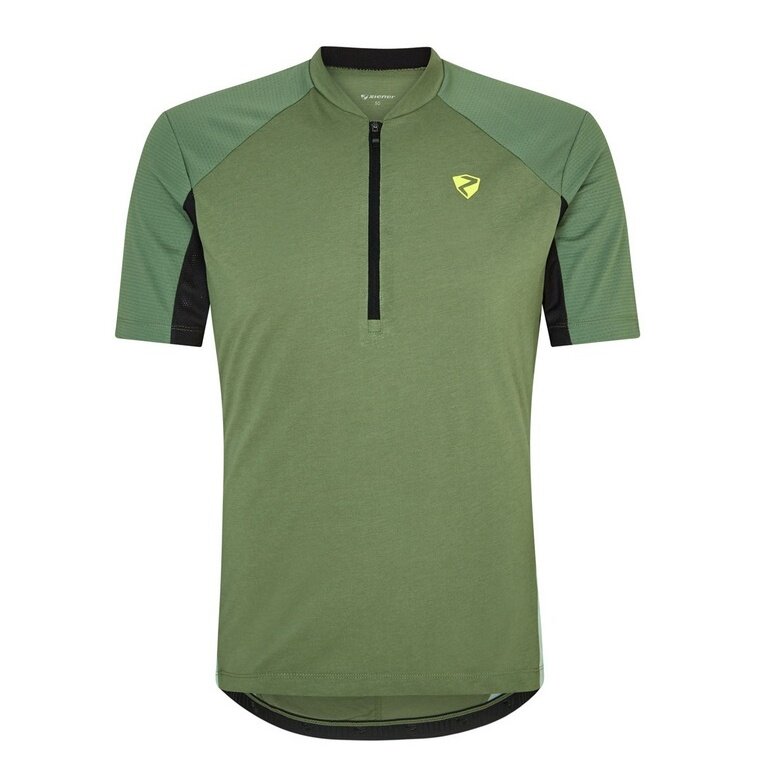 Ziener Fahrrad-Shirt Nadex (Front-Reißverschluss, Mesheinsätze, schnelltrocknend) grün Herren