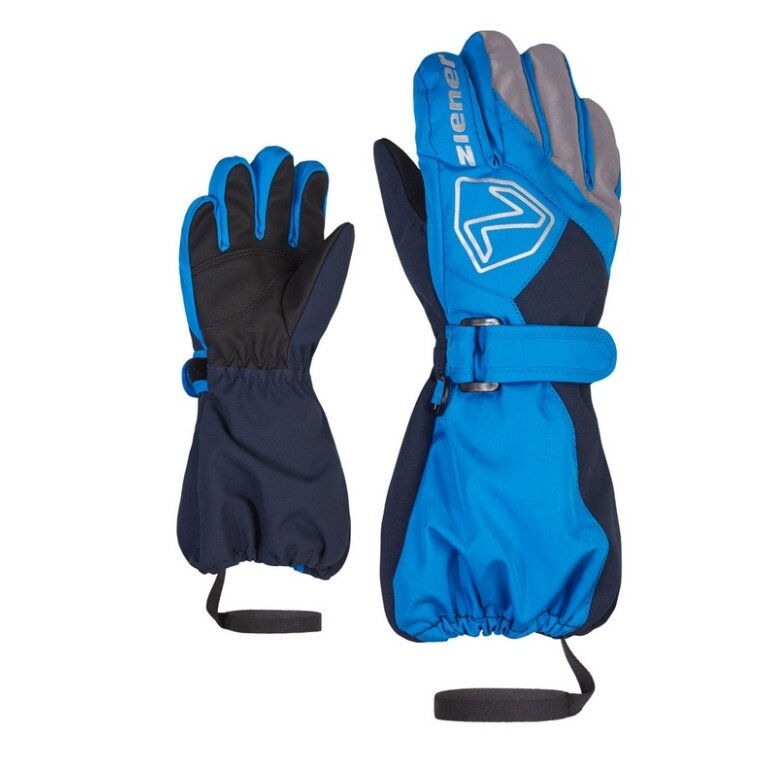 Ziener Winterhandschuhe Lauro AS® (Skihandschuhe, wasserdicht, winddicht) blau Kinder - 1 Paar