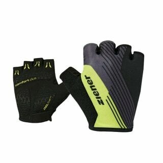 Ziener Rennrad-Handschuh Cristoffer (Gel Polsterung, Ausziehhilfe) schwarz /grün - 1 Paar