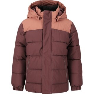 Zigzag Winterjacke Esra Puffer Jacket (wasserdicht, winddicht, warm wattiert) burgundrot Kinder