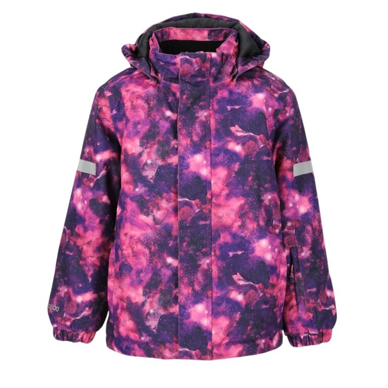 Zigzag Winter-Skijacke Funzone Printed Ski Jacket W-PRO 10000 (wasserdicht, winddicht) pink/bunt Mädchen