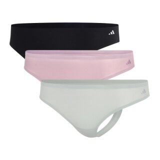 adidas Unterwäsche Slip Thong (perfekte Passform) pink/schwarz/grau Damen - 3 Stück