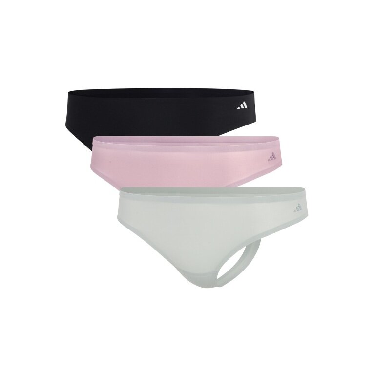 adidas Unterwäsche Slip Thong (perfekte Passform) pink/schwarz/grau Damen - 3 Stück
