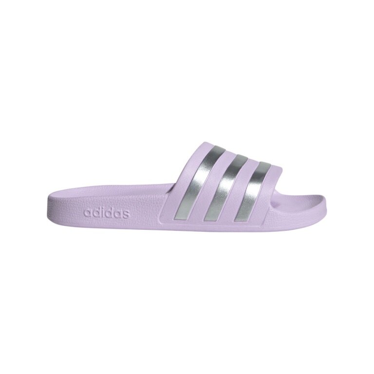 adidas Badeschuhe Adilette Aqua 3-Streifen #24 (Cloudfoam Fußbett, vorgeformter EVA-Riemen) violett - 1 Paar