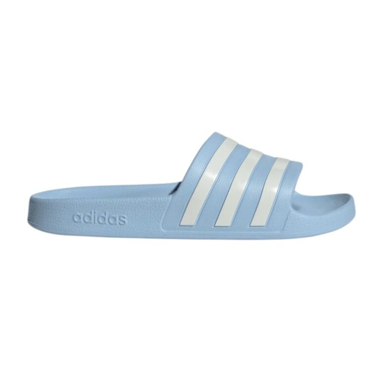 adidas Badeschuhe Adilette Aqua 3-Streifen (Cloudfoam Fußbett, vorgeformter EVA-Riemen) hellblau - 1 Paar