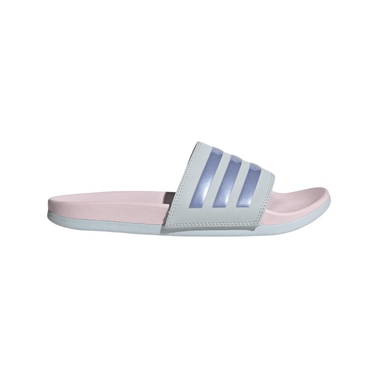 adidas Badeschuhe Adilette Comfort Slides - 3-Streifen - blau/pink Damen