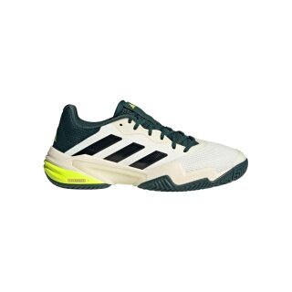 adidas Tennisschuhe Barricade 13 Allcourt/Stabil 2025 weiss/grün/limegelb Herren