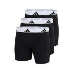 adidas Unterwäsche Boxershorts Brief Active Flex Cotton schwarz/weiss Herren - 3 Stück