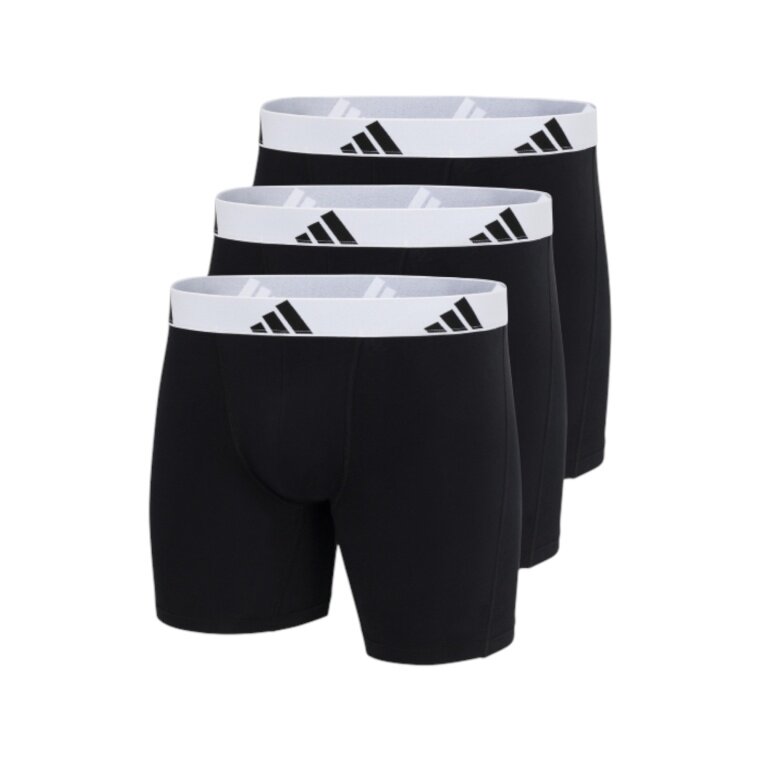 adidas Unterwäsche Boxershorts Brief Active Flex Cotton schwarz/weiss Herren - 3 Stück