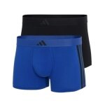 adidas Unterwäsche Boxershorts Low Rise Trunk schwarz/blau - 2 Stück