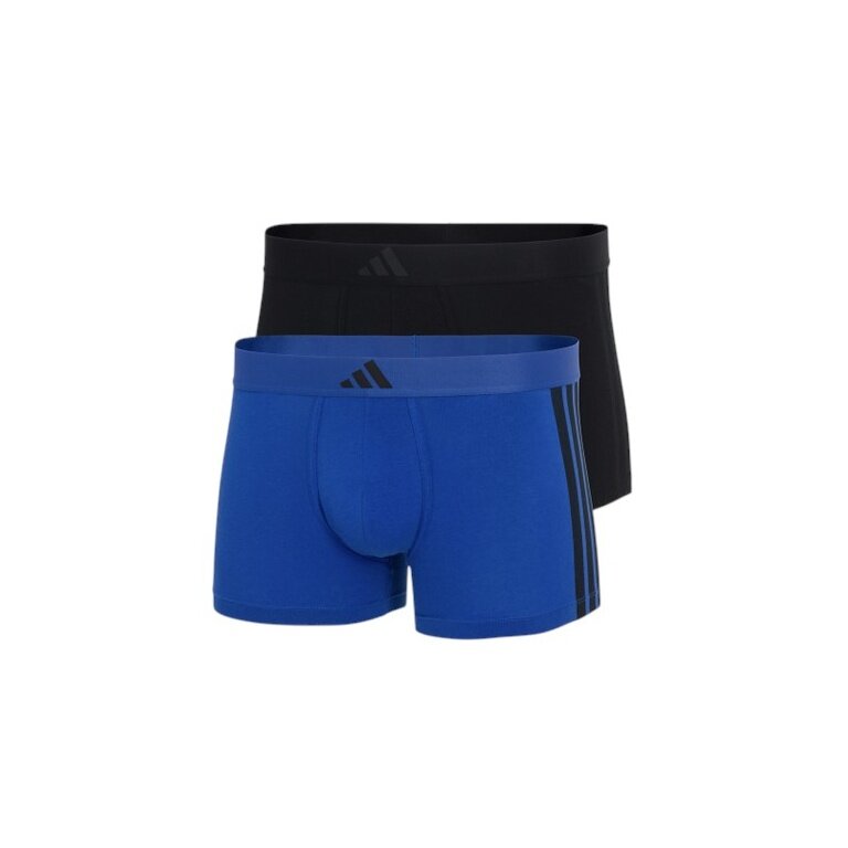 adidas Unterwäsche Boxershorts Low Rise Trunk schwarz/blau - 2 Stück