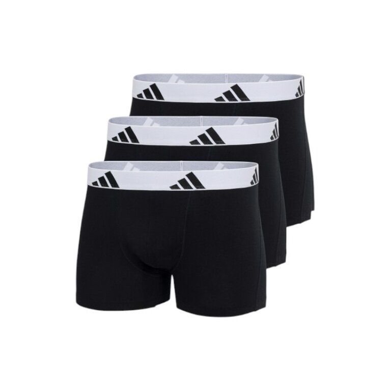 adidas Unterwäsche Boxershorts Trunk Active Flex Cotton schwarz/weiss Herren - 3 Stück
