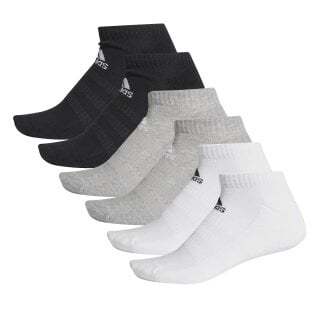 adidas Sportsocken Ankle Cushioned Knöchellang schwarz/weiss/grau - 6 Paar